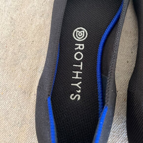 Rothy's Woman's Black The Flat Classic Shoes SZ 8 - Picture 4 of 13